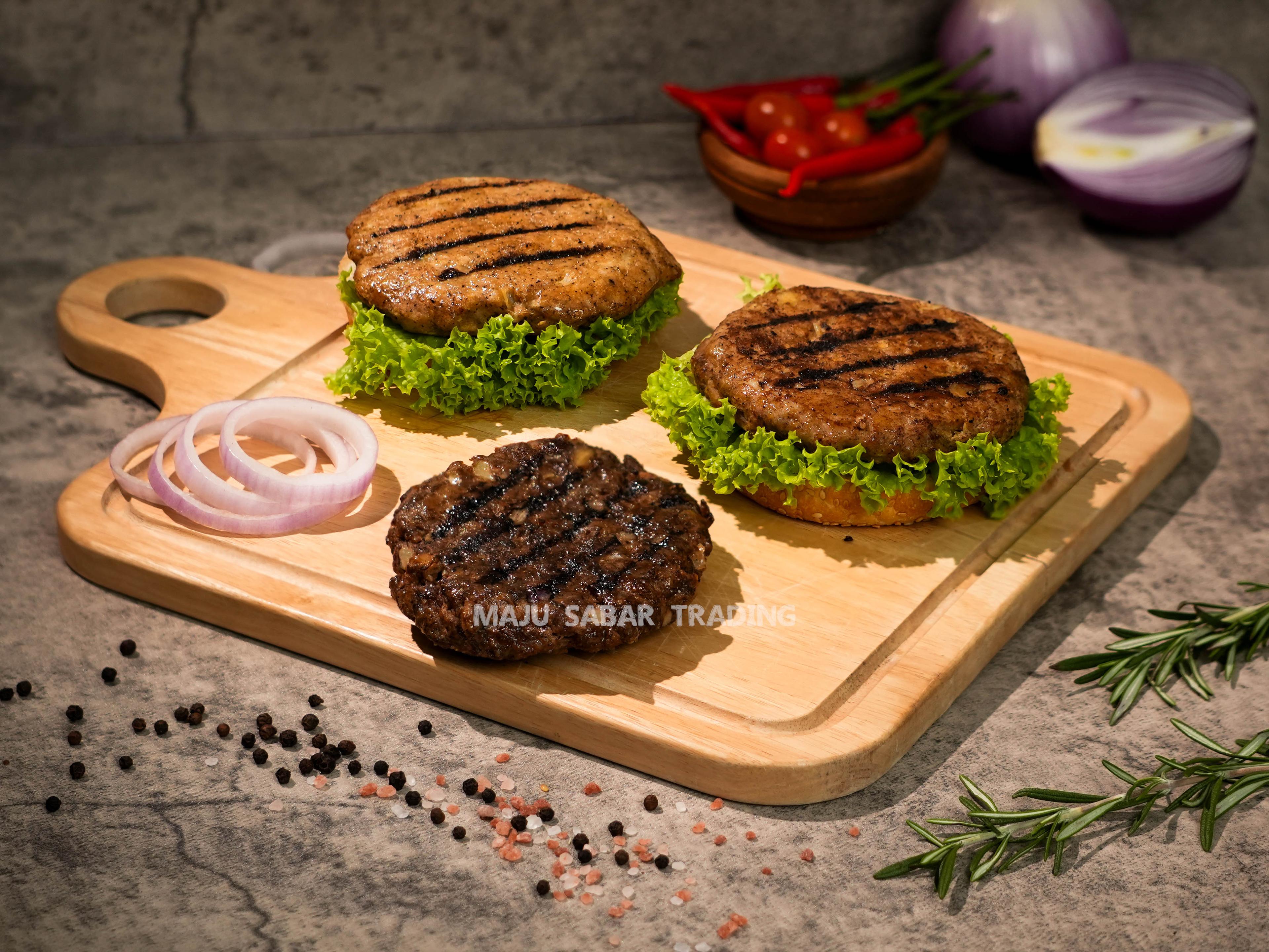 Gourmet burger close-up background